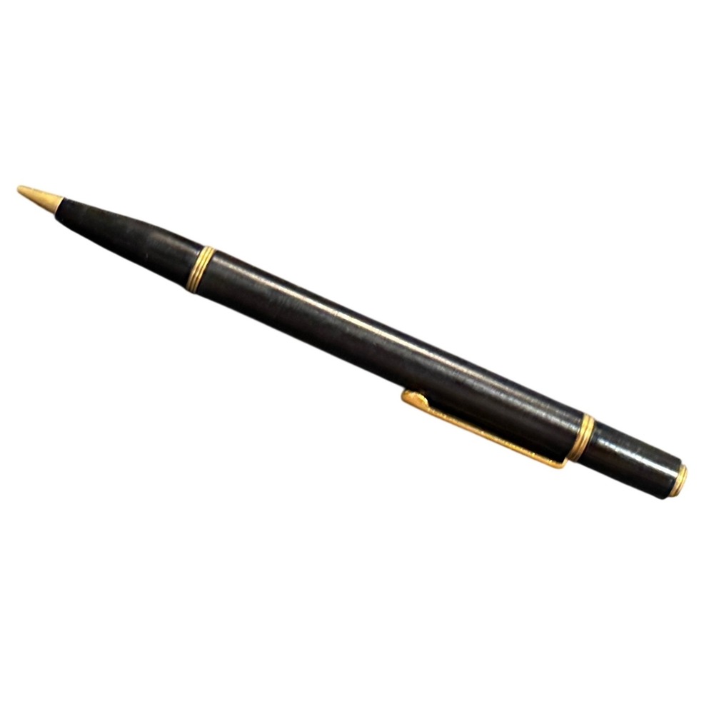 Vintage 50s Scripto Mechanical Pencil Black Gold USA Mid Century Writing Tool‎